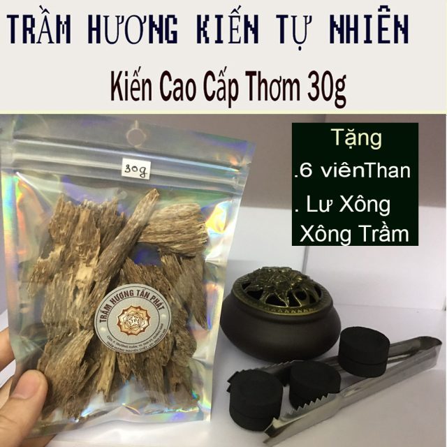 Trầm Hương Rừng Tự Nhiên Miếng-Kiến-Cao-Cấp-10g