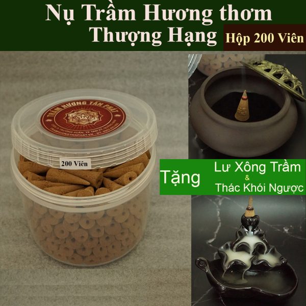 Nụ Trầm Hương Thượng Hạng-(Hộp80Viên +TặngThácKhói)