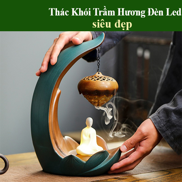 Thác Khói Trầm Hương Đèn Led