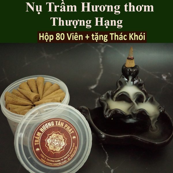 nụ trầm hương 80 viên + thác khói